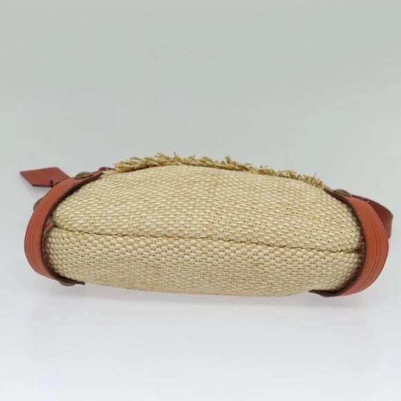 BURBERRY Blue Label Shoulder Bag Straw Beige Auth 123677 - Picture 8 of 15